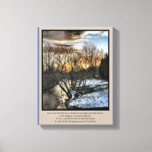 Seasons of our Lives Inspirational Canvas Print