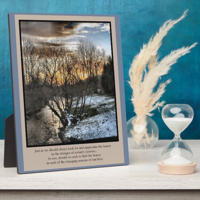 Seasons of our Lives Inspirational Plaque (Side)