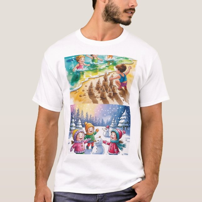 Seasons of Play – Summer & Winter Joy T-Shirt (Front)