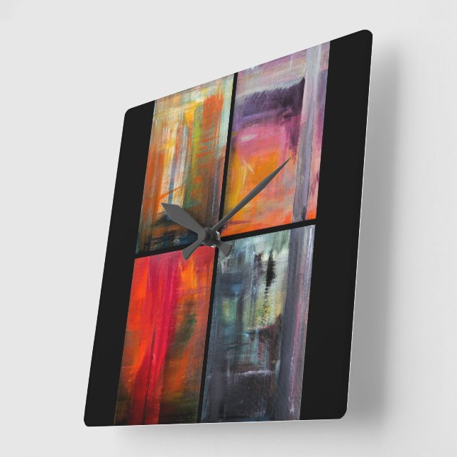 Seasons Painting by Alfred Fox Square Wall Clock (Angle)