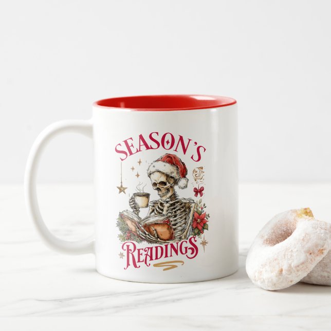Season's Readings  Two-Tone Coffee Mug (With Donut)