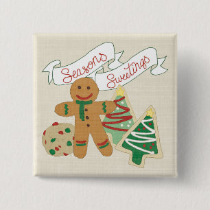Seasons Sweetings Gingerbread Cookies 15 Cm Square Badge