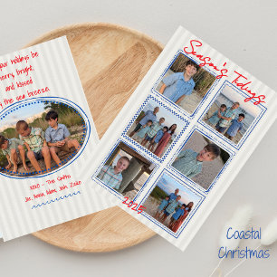 Season's Tidings Coastal Christmas Photo Card
