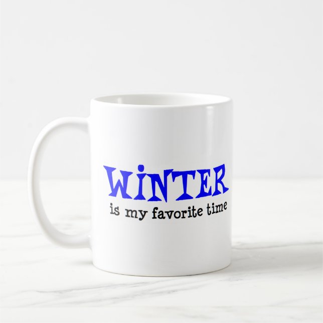 seasons winter favorite time coffee mug (Left)