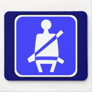 Seat Belt Sign Mouse Mat