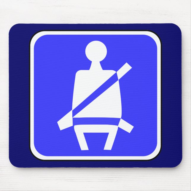 Seat Belt Sign Mouse Mat (Front)