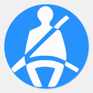 Seat Belt Symbol Classic Round Sticker