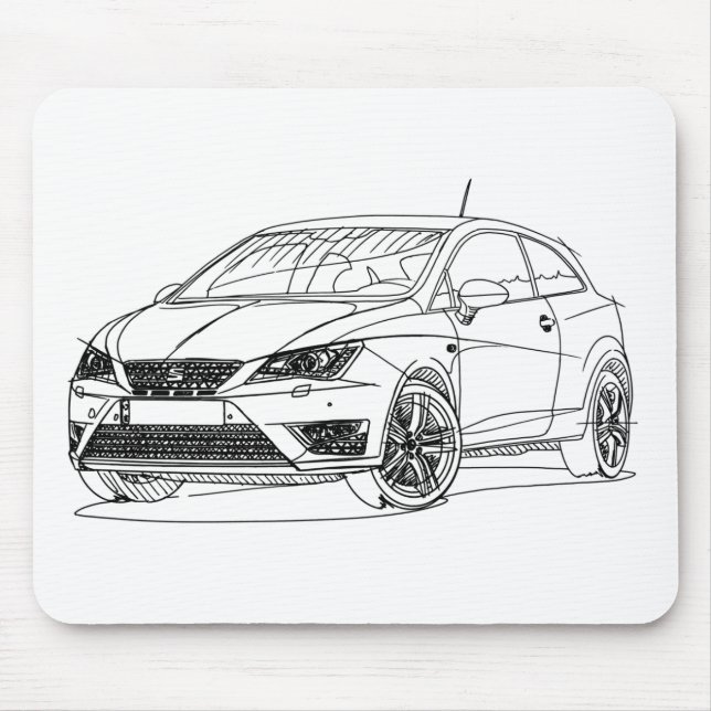 Seat Ibiza Cupra 2016 Mouse Mat (Front)