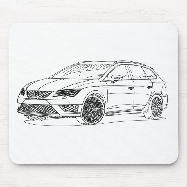Seat LeonST Cupra 2015 Mouse Mat (Front)