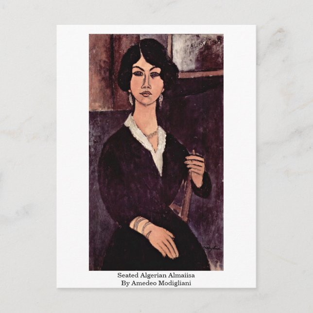 Seated Algerian Almaiisa By Amedeo Modigliani Postcard (Front)