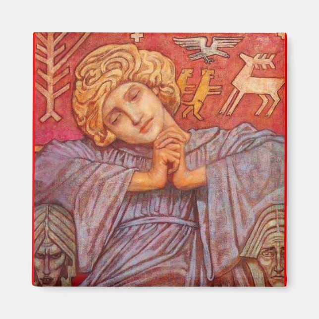 Seated angel John Duncan Magnet (Front)