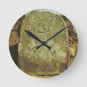 Seated Bodhisattva, Korean, c.985 AD (granite) Round Clock
