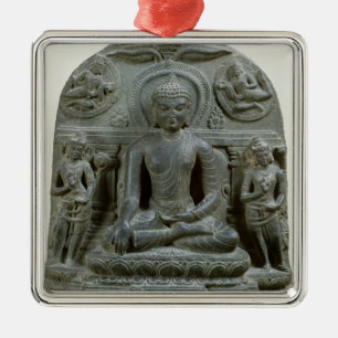 Seated Buddha in meditation Metal Tree Decoration