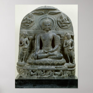 Seated Buddha in meditation Poster