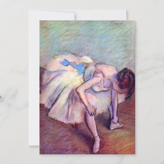 Seated Dancer by Edgar Degas, Vintage Ballet Art (Front)