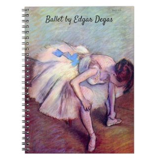 Seated Dancer by Edgar Degas, Vintage Ballet Art Notebook