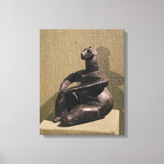 Seated female figure, 3500-2500 BC Canvas Print (Front)