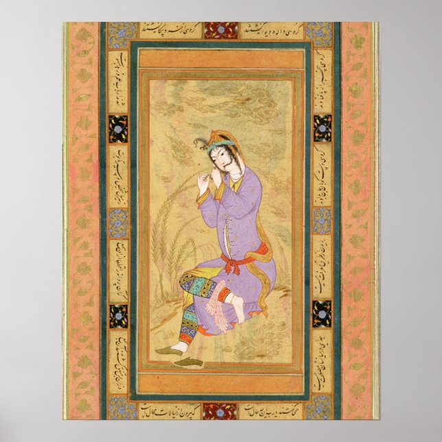 Seated girl curling her hair into ringlets, from t poster (Front)