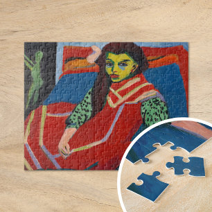 Seated Girl Ernst Ludwig Kirchner Jigsaw Puzzle
