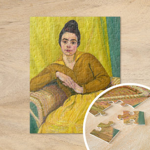 Seated Lady in Wicker Chair Koloman Moser Jigsaw Puzzle