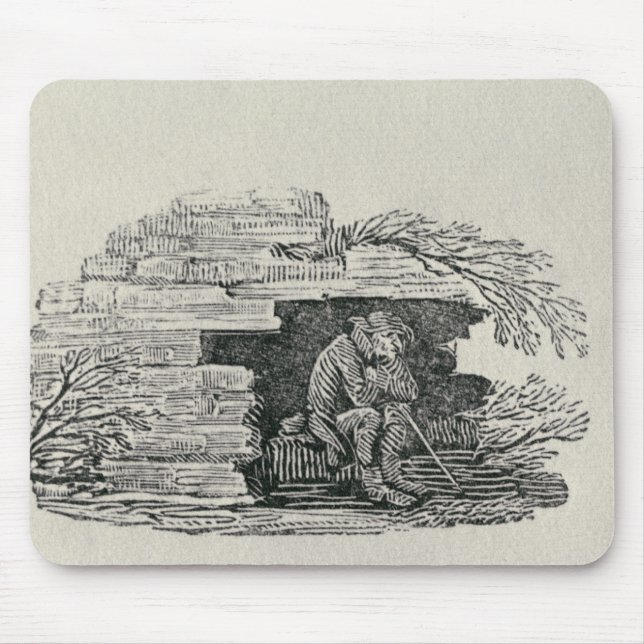 Seated Man Mouse Mat (Front)
