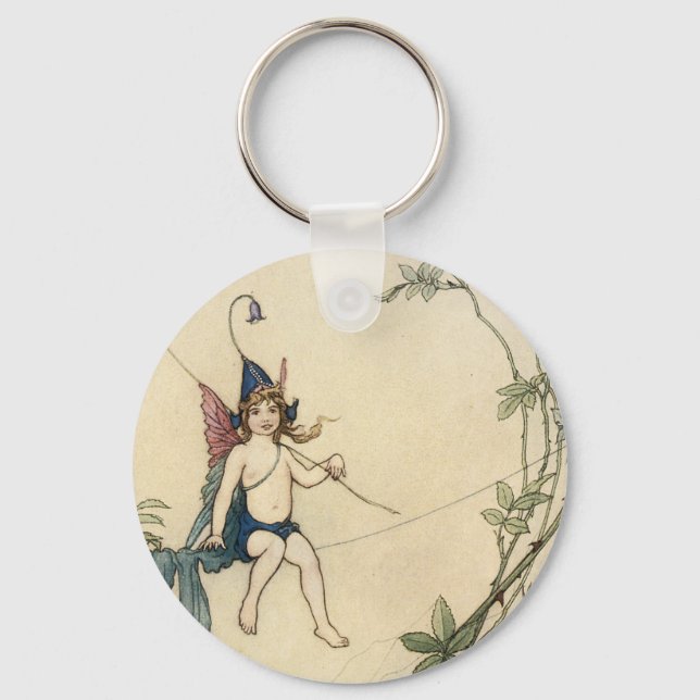 Seated on a Spider's Thread Key Ring (Front)