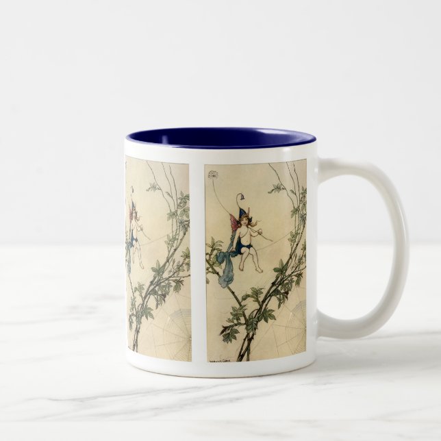 Seated on a Spider's Thread Two-Tone Coffee Mug (Right)