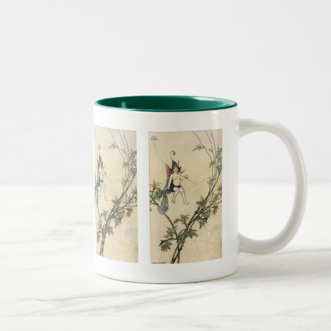 Seated on a Spider's Thread Two-Tone Coffee Mug (Right)