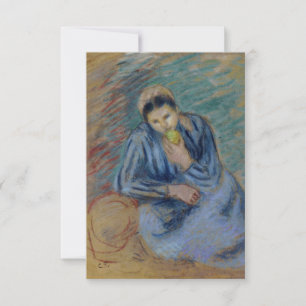 Seated Peasant Woman Crunching an Apple