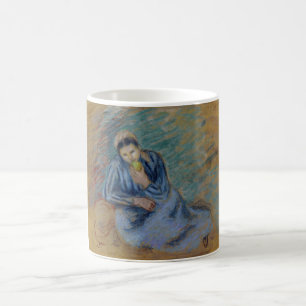 Seated Peasant Woman Crunching an Apple Coffee Mug