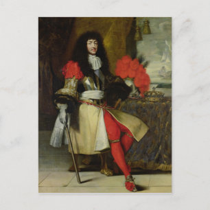 Seated Portrait of Louis XIV after 1670 Postcard