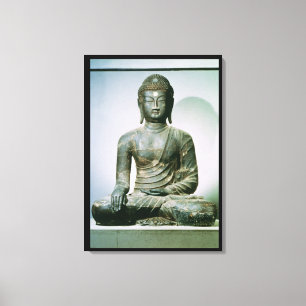 Seated Sakyamuni Buddha from Ch'ungung-ni (iron) Canvas Print