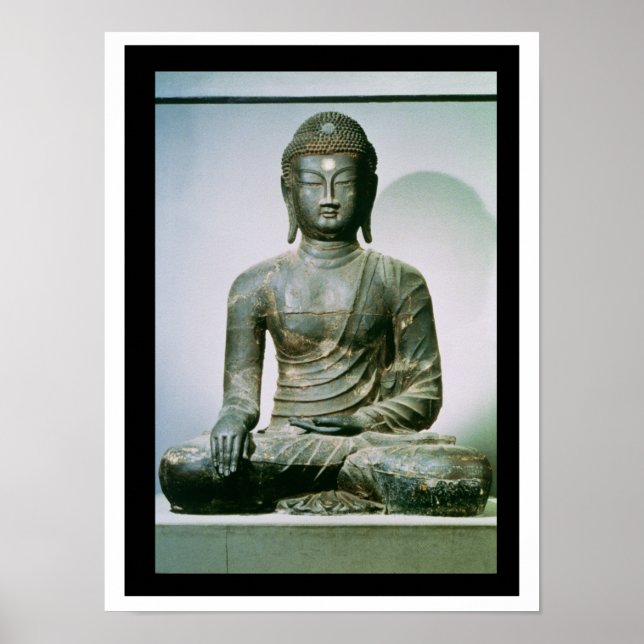 Seated Sakyamuni Buddha from Ch'ungung-ni (iron) Poster (Front)