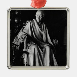 Seated sculpture of Voltaire Metal Tree Decoration