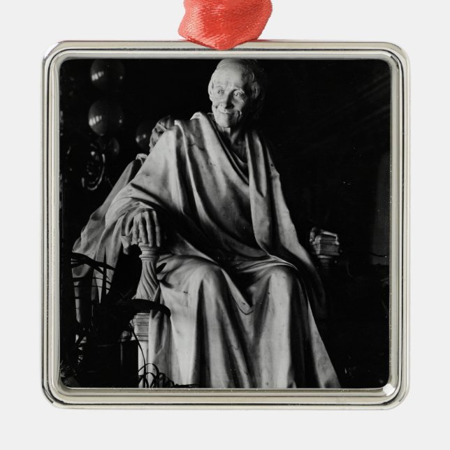 Seated sculpture of Voltaire Metal Tree Decoration (Front)