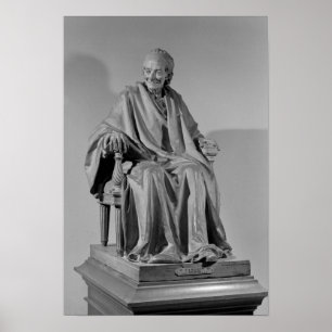 Seated sculpture of Voltaire Poster