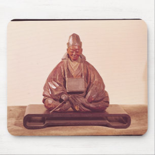 Seated statue of Basho  Edo Period Mouse Mat