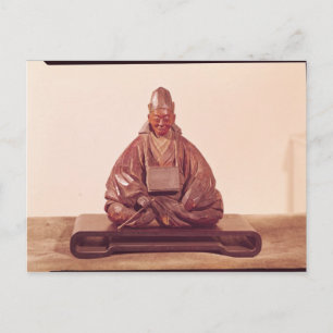 Seated statue of Basho Edo Period Postcard