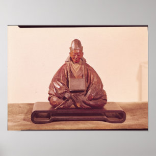 Seated statue of Basho Edo Period Poster