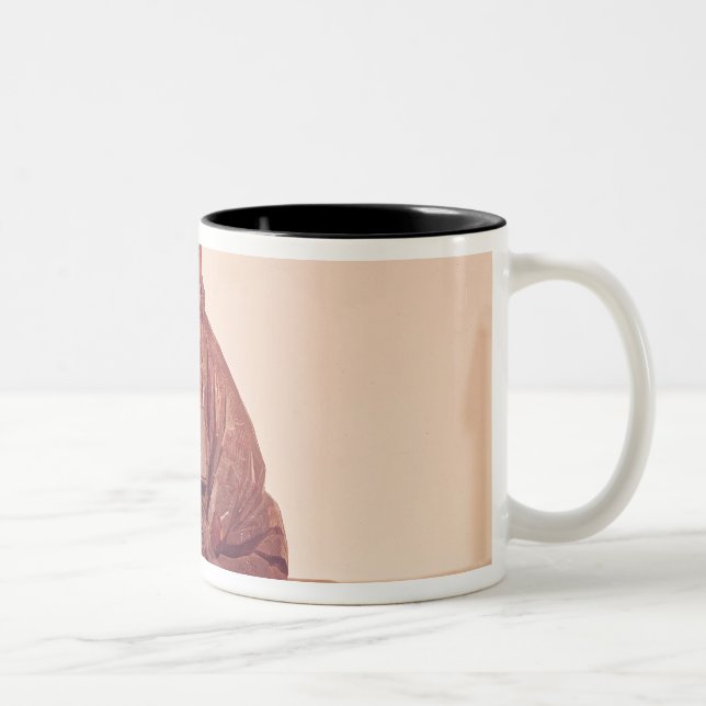 Seated statue of Basho  Edo Period Two-Tone Coffee Mug (Right)