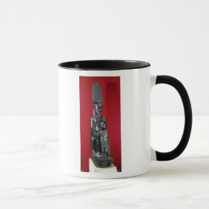 Seated statue of god Amon protecting Mug