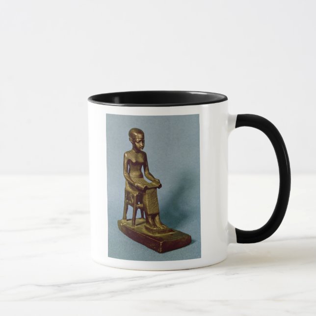 Seated statue of Imhotep  holding an open Mug (Right)