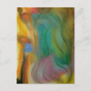 Seated woman postcard