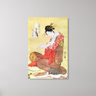 Seated Woman Reading Canvas Print