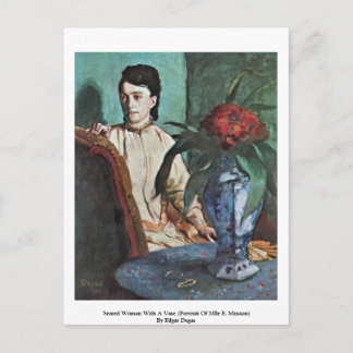 Seated Woman With A Vase Postcard