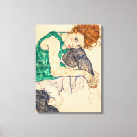 Seated Woman with Bent Knee, 1917 by Egon Schiele