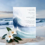 SEATERNAL Ocean Waves & Nautical Monogram Wedding Invitation<br><div class="desc">Celebrate love everlasting and the enchanting allure of the sea with this SEATERNAL Nautical Waves wedding invitation. The abstract watercolor ocean waves with coastal colours in varying shades of beach-y blues and turquoise will set a serene and timeless tone for your special day. The original artwork along with a personalised...</div>