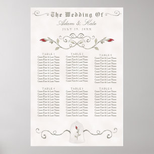 SEATING CHART 31 - 60   Elegant Red Rose Wedding