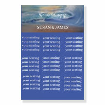Seating chart blue beach sunset Foam Boards