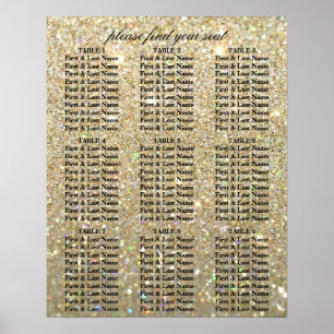 Seating Chart - Gold Glit Fab